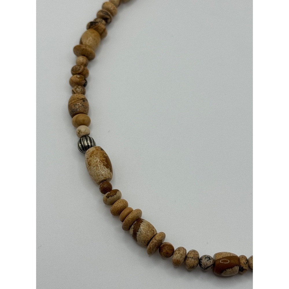 American West Carolyn Pollack Sterling Silver‎ Jasper Bead Beaded Necklace